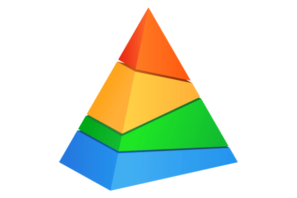 3d Pyramid Chart: Color Layer Business D Visual Guide